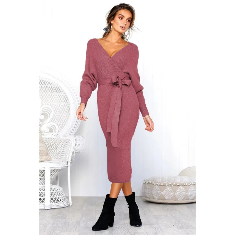 

Elegant Corset Party Dress for Women 2023 Autumn Winter Y2K INS Long Sleeve V Neck High Waist Lace Up Slit Bodycon Evening Dress