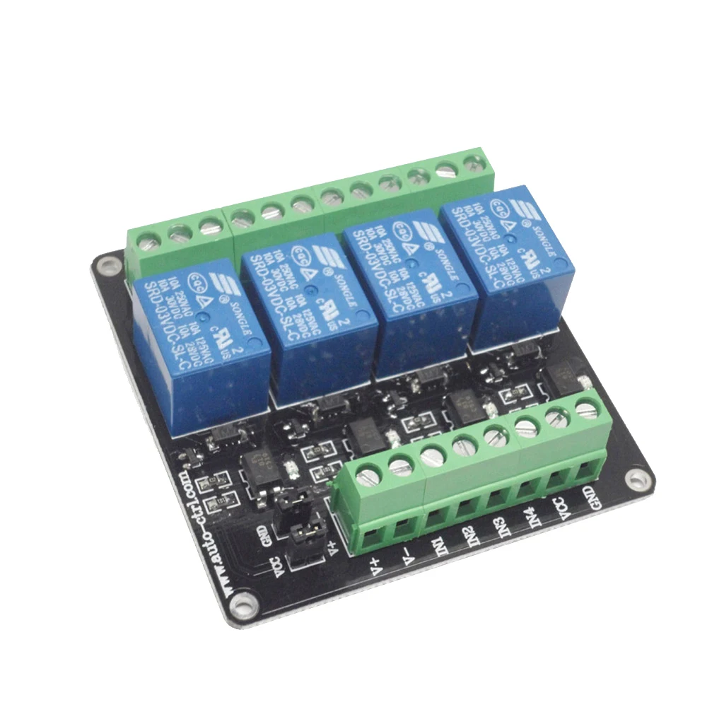 

DC3V 4-Channel Relay Module With Optocoupler Isolation