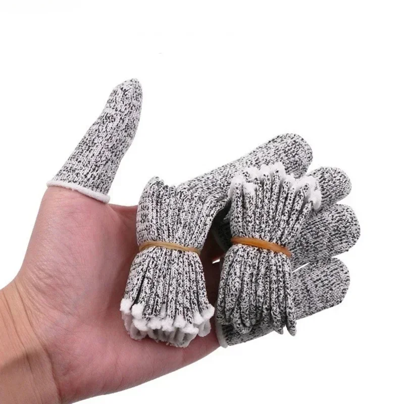 Finger Protector Finger Guard 10/20Pcs Anti-Cut Finger Cover Finger Protector Sleeve Level 5 High-strength Safety Anti Cut Fingertip Gloves Kitchen Tools