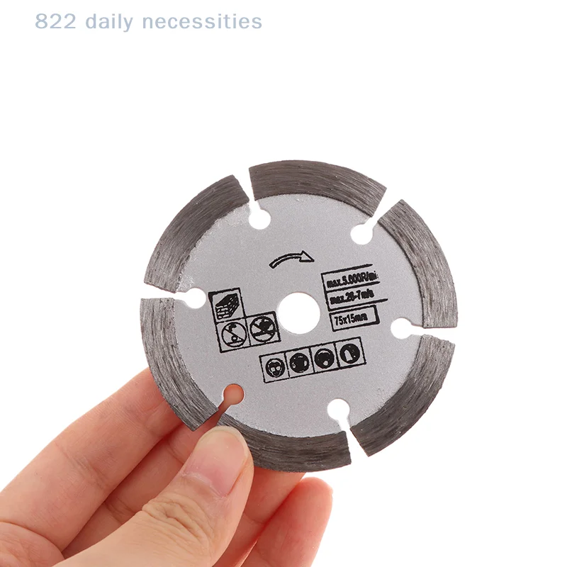 convenient3 스톤 커팅 디스크 미니 톱날75mm 다이아몬드 커팅 블레이드 앵글 그라인더용 세라믹 콘크리트 대리석 절단