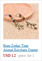 Brass Dragon Head Whistle Car Keys Chains Pendants Outdoor Survival Tools Whistles Necklaces Keychains Charm