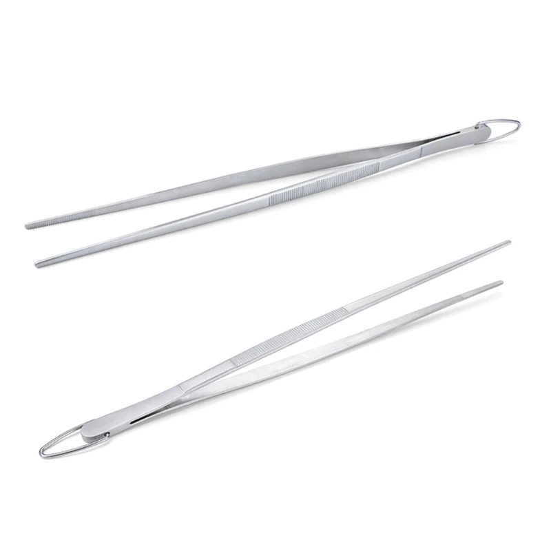 

Stainless Steel Tweezers Tongs,Kitchen Tweezer Tongs with Serrated Tip 594C