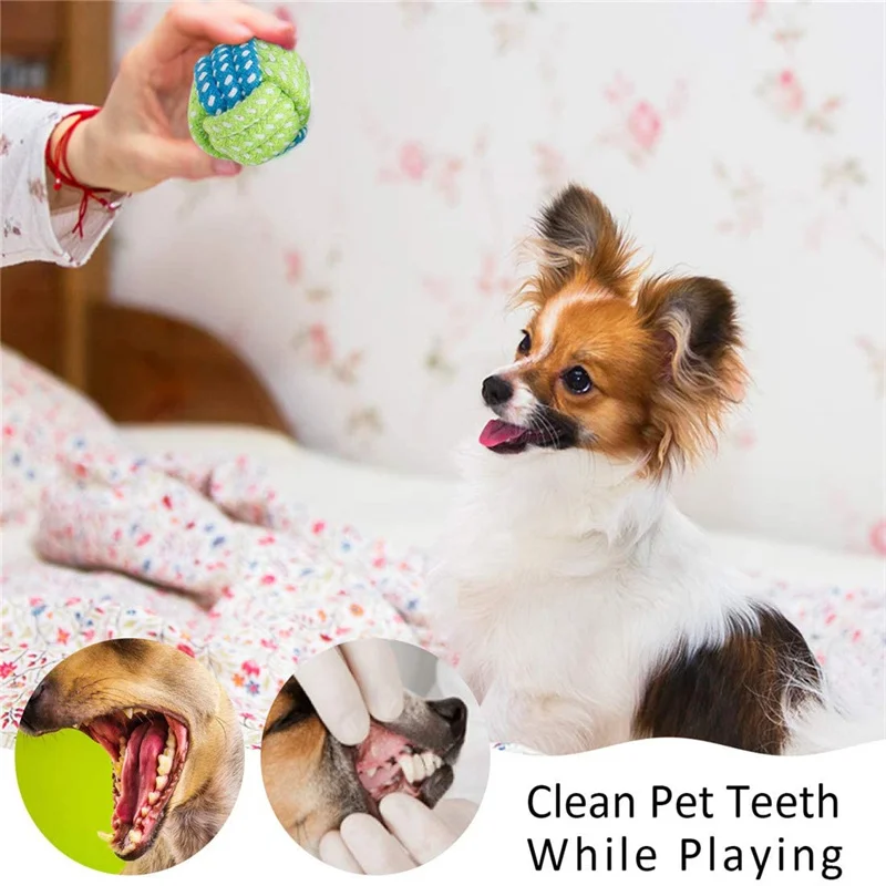 Pet Dog Cotton Rope Chew Toys Natural Cotton Washable Durable Tug Large Small Dogs Toy Interactive Rope Pet Supplies