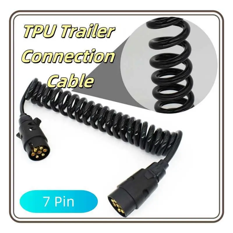 Trailer Plug Socket 7 Pin Trailer Truck Light Board Extension Cable Lead Male To Female Wire Plug Socket Wire Part Couplings Circuit Cable