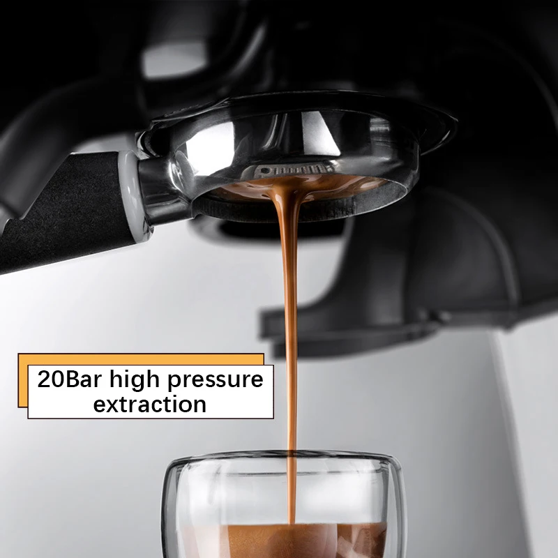 Mcilpoog Espresso Machine with Milk Frother，Semi Automatic Coffee Machine  with Grinder,Easy To Use Espresso Coffee Maker with 5. - AliExpress