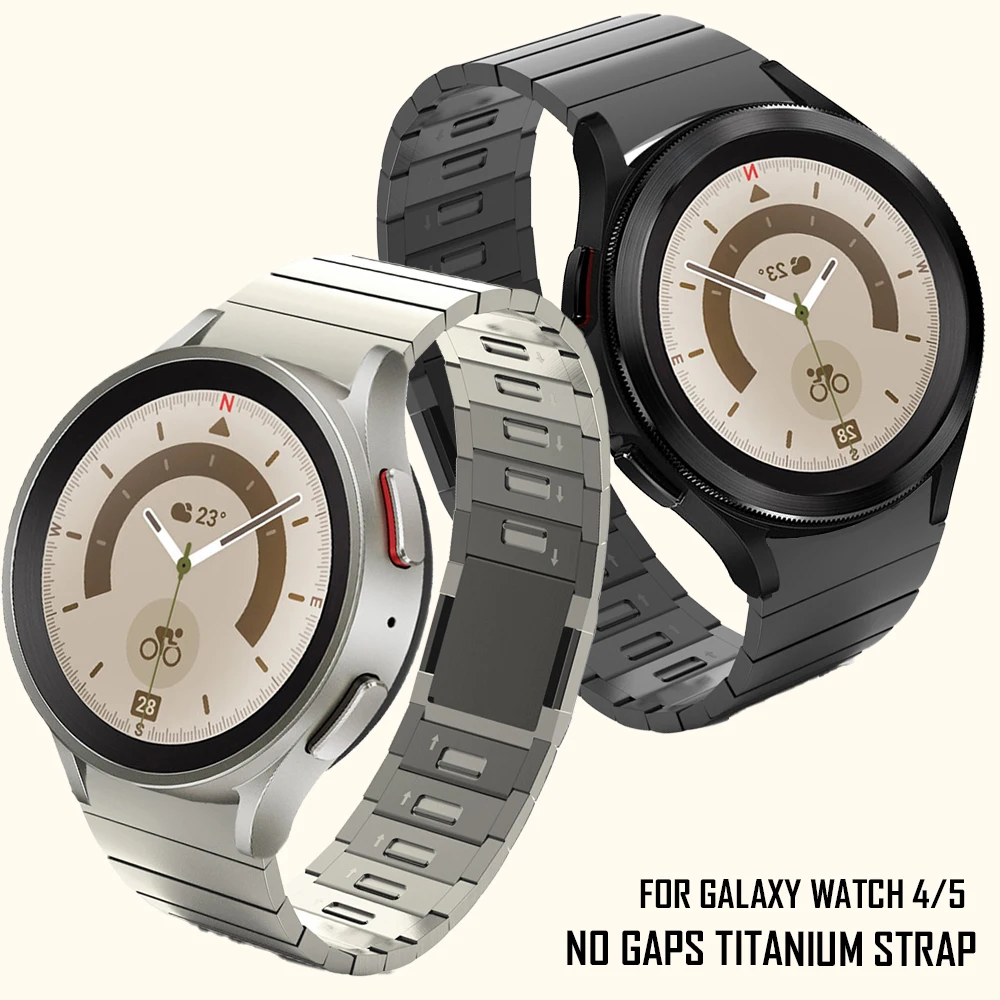 

No Gaps Magnetic Strap for Samsung Galaxy Watch 5/4 40 44mm Luxry Titanium Metal Bracelet for Galaxy 5Pro 45mm 4Classic 42 46mm