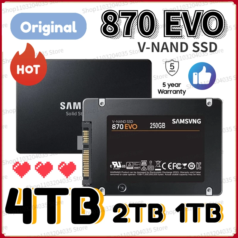 Gor ce 4TB SSD 870 EVO 250GB 500GB 1TB 2TB dysk twardy wewn trzny dysk gor-ce-4tb-ssd-870-evo-250gb-500gb-1tb-2tb-dysk-twardy-wewn-trzny-dysk