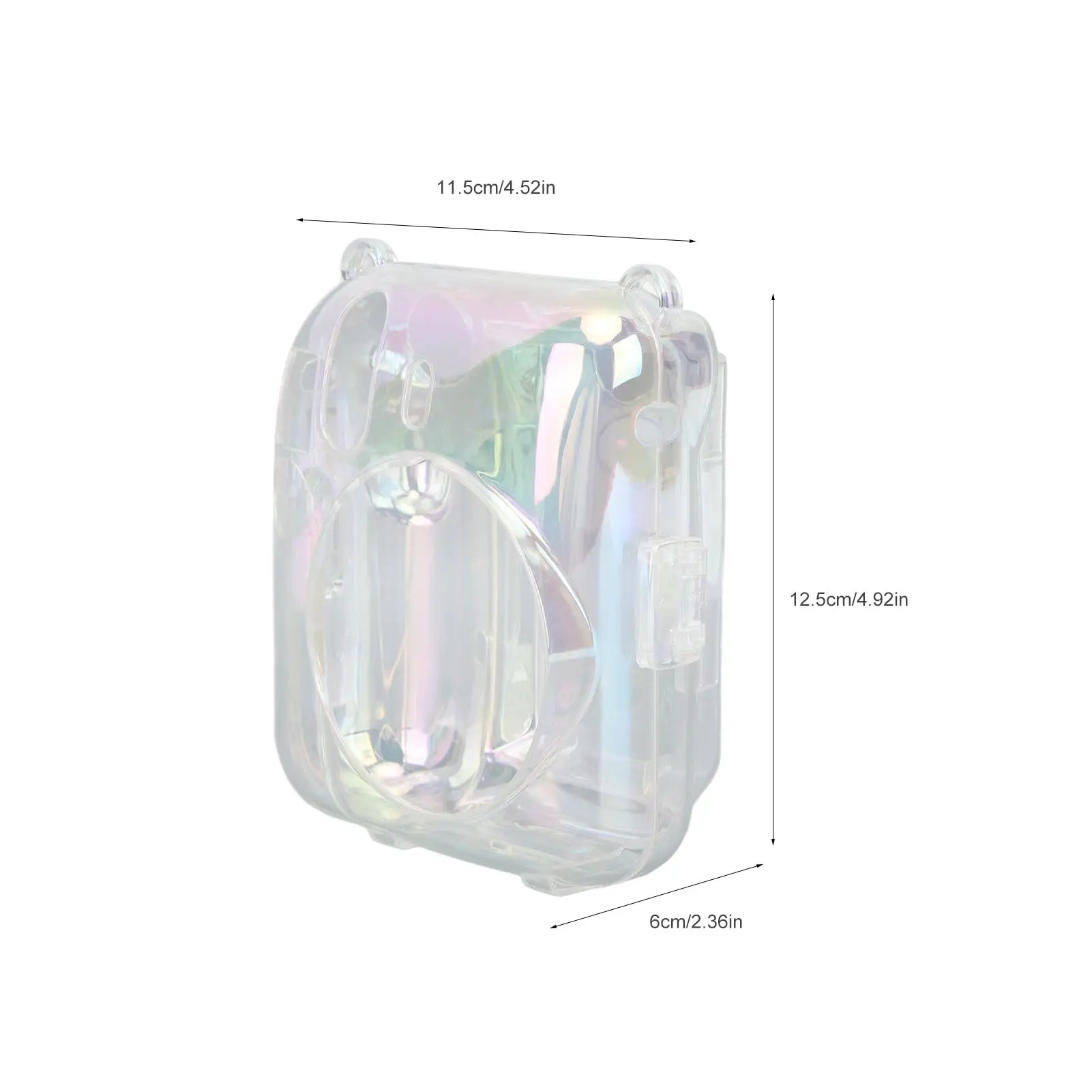 Clear Case For Instax Mini 12 Instant Film Camera With Photo Pocket Holds 10 Films on Back and Adjustable Strap For Outdoor camera repair parts