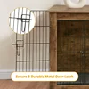 S7c1ba612995045309aa1b51a3e4c2156V.jpg 39 Inch Wooden Dog Kennel Furniture Extra Large Pet Crate End Table Dual Door Brown Heavy Duty Indoor Dog Cage With Cushion