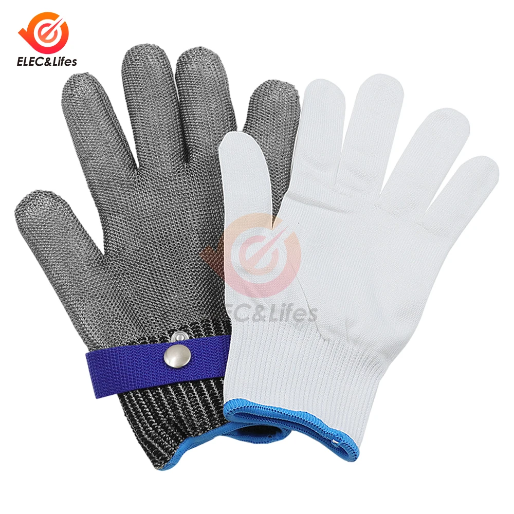 Anti-cut Gloves Stainless Steel Wire Cut-resistant Woven Safety Working Gloves Cutting Fish-killing Metal Iron Kitchen