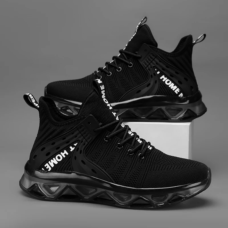 Men's Sports and Casual Shoes - Plaid and Fashionable, Breathable Mesh Upper, with Cushioning Support, Non-Slip Eva Soles, Laces, Low-Top Running Sneakers, Suitable for Training and Casual Wear