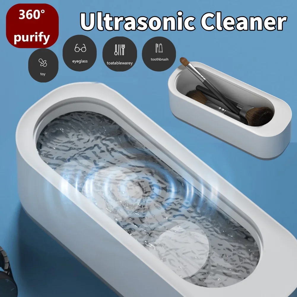 USB Rechargeable Ultrasonic Cleaner For Jewelry Eyeglasses Watches Pacifier Makeup Tools Portable Deep Cleaning Machine