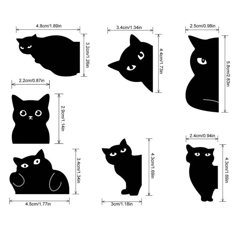 Magnetic Bookmark Cat Book Page Markers Clip 7 Pcs Cute Magnetic Book Page Marks Clip Set For Teachers Students Book Lovers