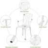 Patio Bistro Set 3 Piece with Umbrella Hole, Outdoor Bistro Table and Chairs Set of 2, Patio Bistro Set 3 Piece white 4