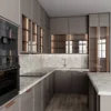 Cabinet, Solid Wood, Kitchen Cabinet, PVC Material, with Sink Design, Luxury Style, Popular Product 5
