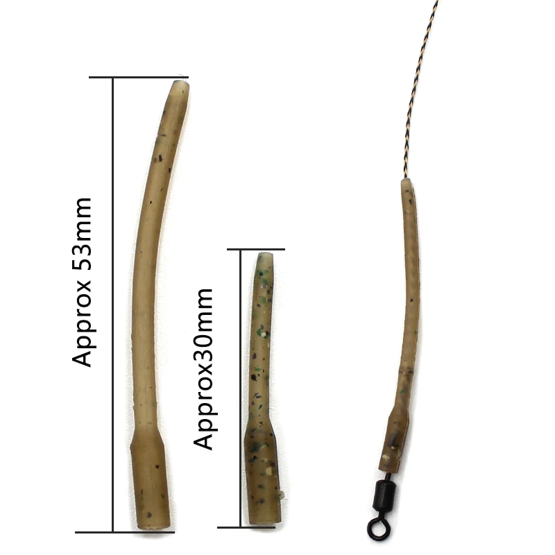 

20pcs Carp Fishing Hook Sleeve Anti Tangle Rubber Carp Fishing Accessories Terminal Tackle Hair Rig Pesca