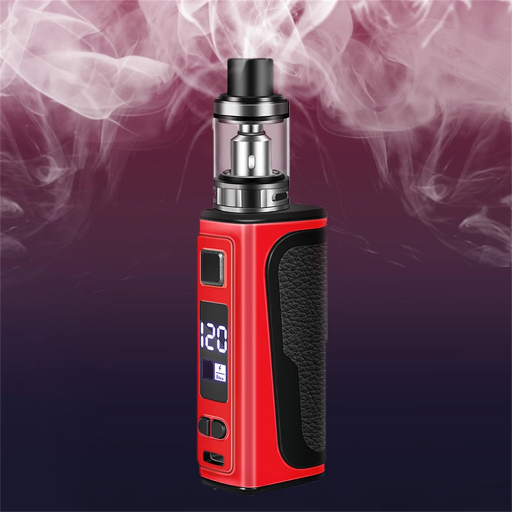 Electronic Cigarette Kit Vaporizer 120W Box Mod with 2.5ml Pod Tank Atomizer 1800mAh Built-in Battery OLED Screen Smoke E5 Vape - 3