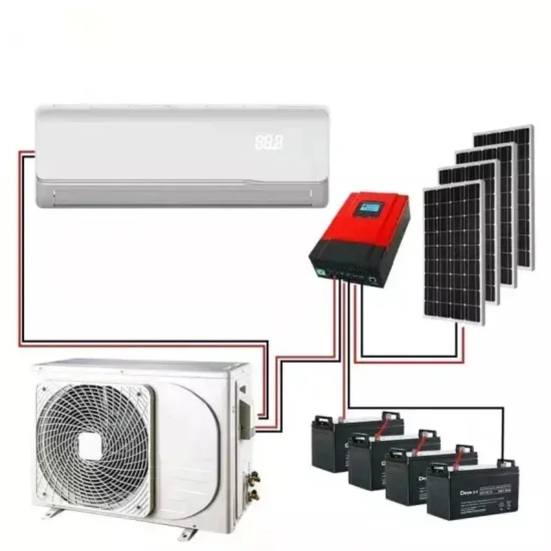 9000Btu 12000Btu 18000Btu 24000Btu Off Grid Solar 48Vdc Inverter Mini Split Air Conditioner Unit For Homes 2