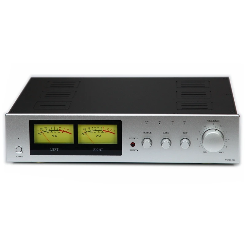 Ac220V Ac110V 200W*2 2.0 Channel Irf240 Irf9240 Field Effect Fet Tube Double Vu Meter Home Music Audio Amplifier