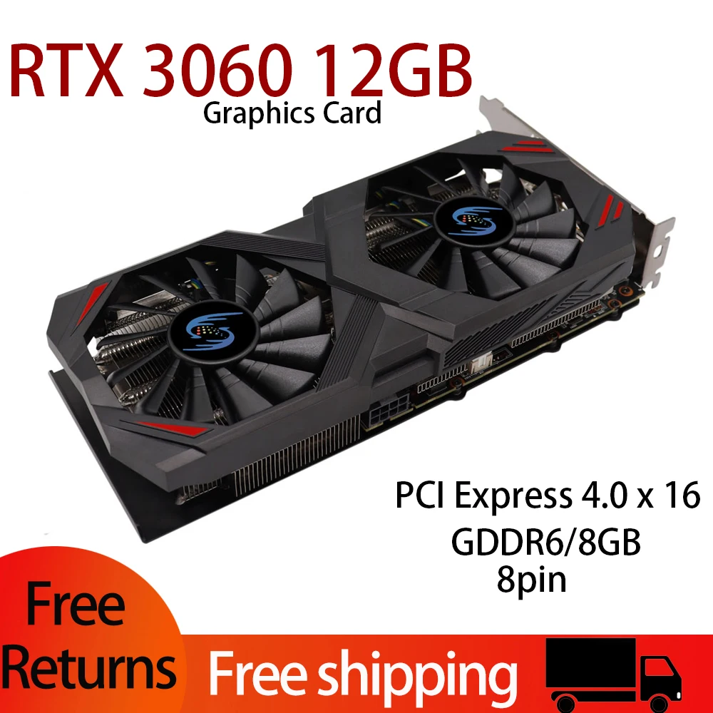 New Graphics Card RTX 3060 12GB For Gaming NVIDIA GPU Samsung GDDR6 192bit  DP*3 PCI Express 4.0 x16 Rtx 3060 12gb Video Card - AliExpress