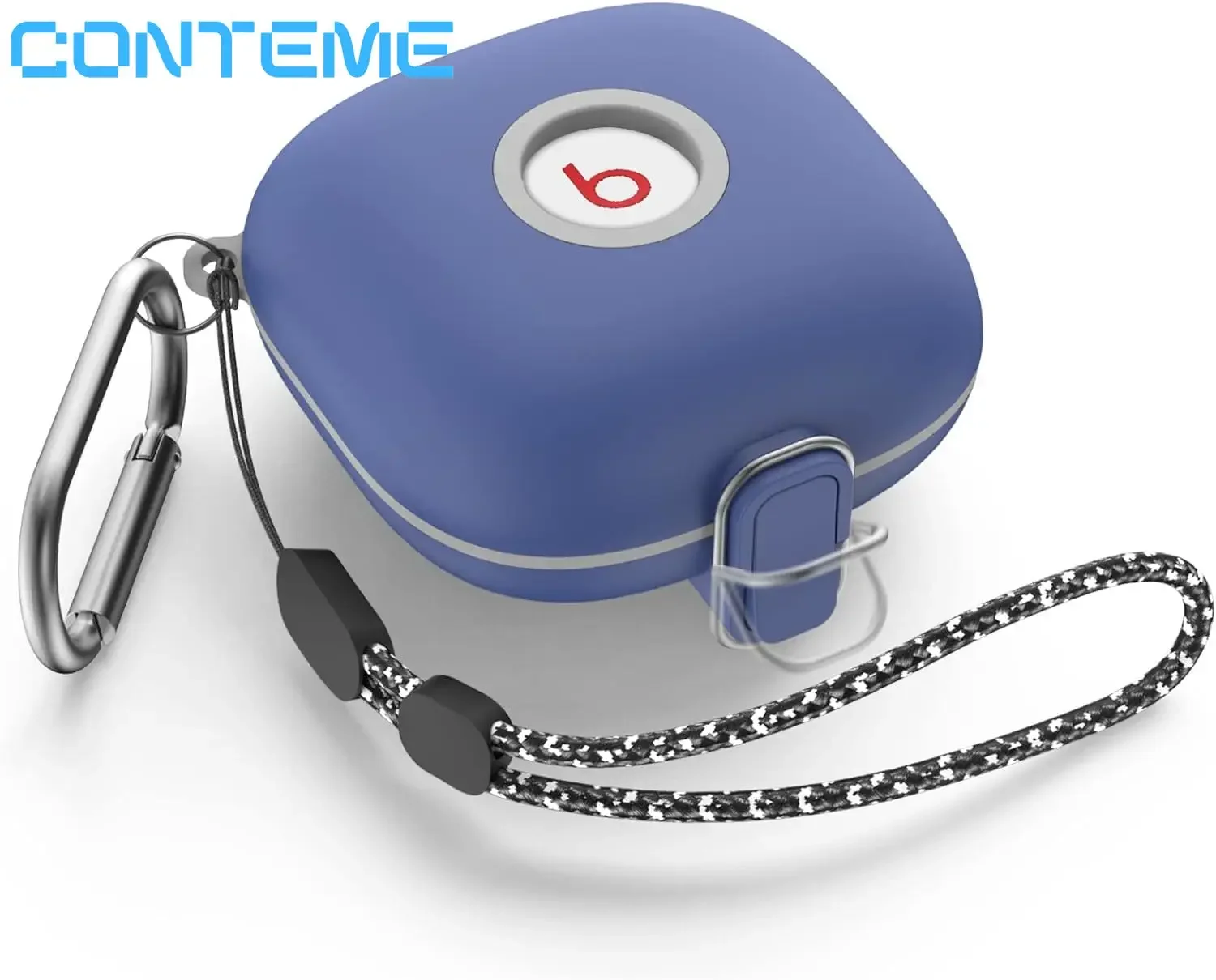 

Conteme Case for Beats Fit Pro 2021 Shock-Absorbing Protective Cover TPU Hard Shell with Anti-Lost Lanyard/Keychain