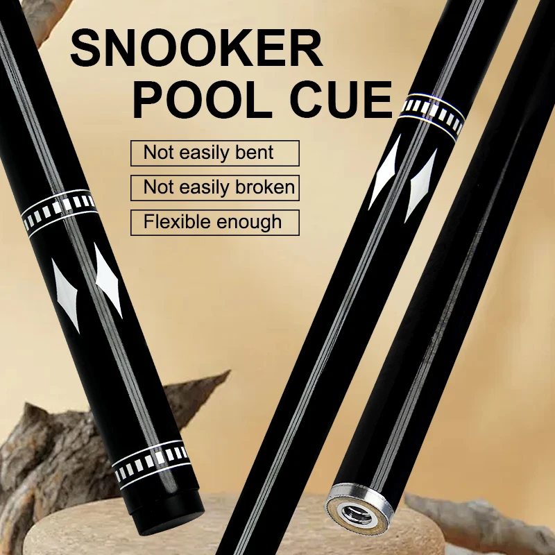 9.5mm Professional Snooker Cue 57.28in Carbon Glass Fiber Pool Stick Fashionable Black White Design Billiard Cue Durable Stable