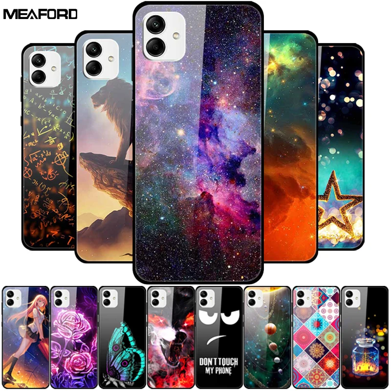 Per Custodie Samsung M13 5G Cover Posteriore In Vetro Temperato Verniciato Per Custodie Per Telefoni Samsung Galaxy M13 6.5 "Paraurti Fundas Galaxy M1