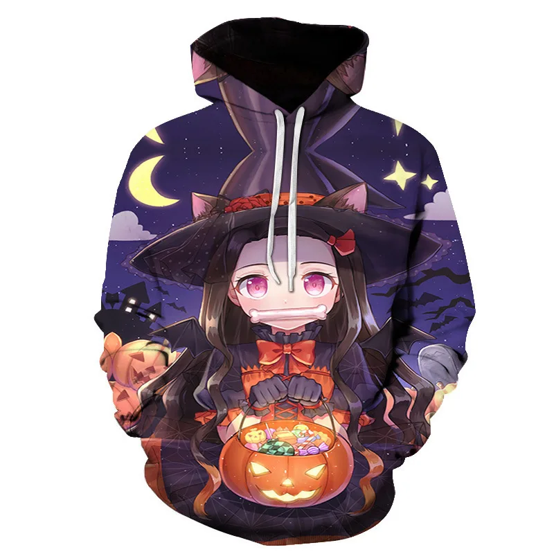 

Anime Demon Slayer Men Hoodies Hooded Cat Ears Sexy Cute Casual Hip Hop Boys/girls Harajuku Streetwear Demon Slayer Sweatshirt