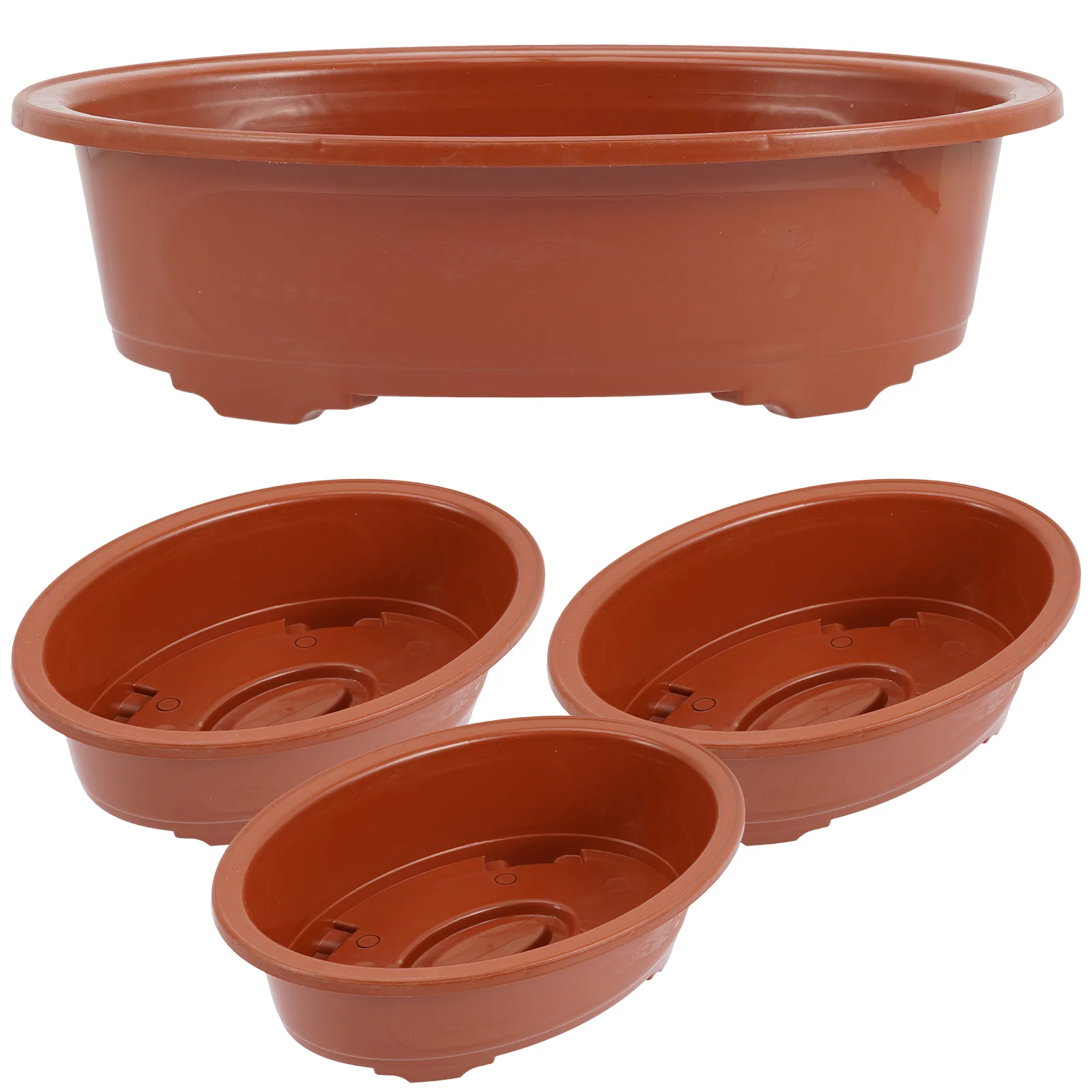 4 Pcs Flower Pots Outdoor Plants Plastic Home Bonsai Indoor Planter Flowerpots Cactus Succulent Planting Household Large