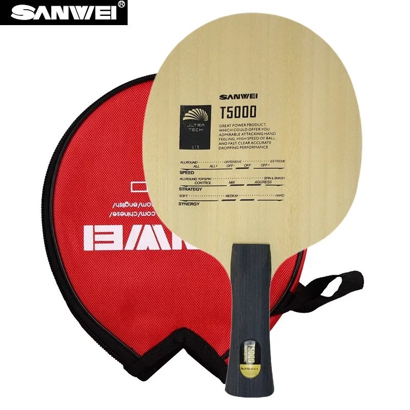 Original SANWEI T5000 CARBON Table Tennis Blade Racket (5 + 2 Carbon) T-5000 Ping Pong Bat Paddle table tennis racket