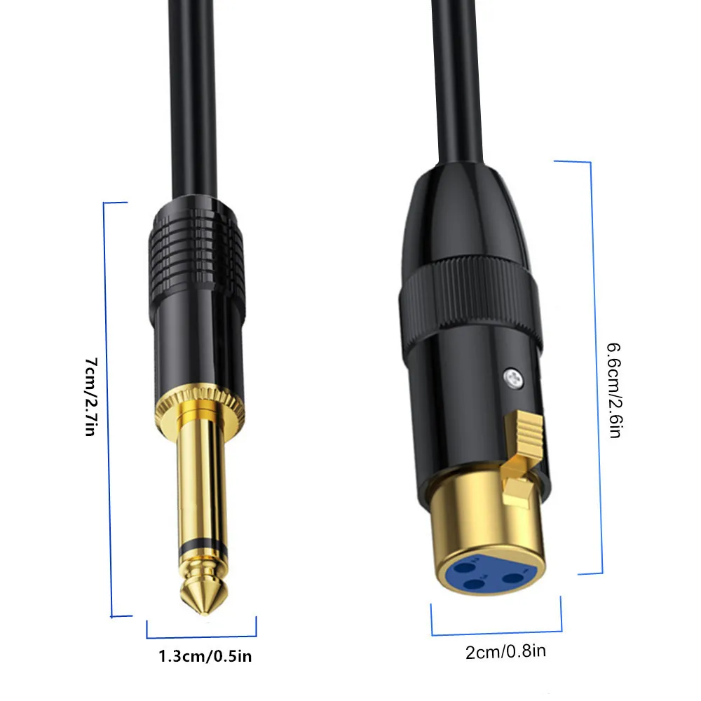 Premium XLR to Dual 1/4 Y Splitter Audio Cable Adapter