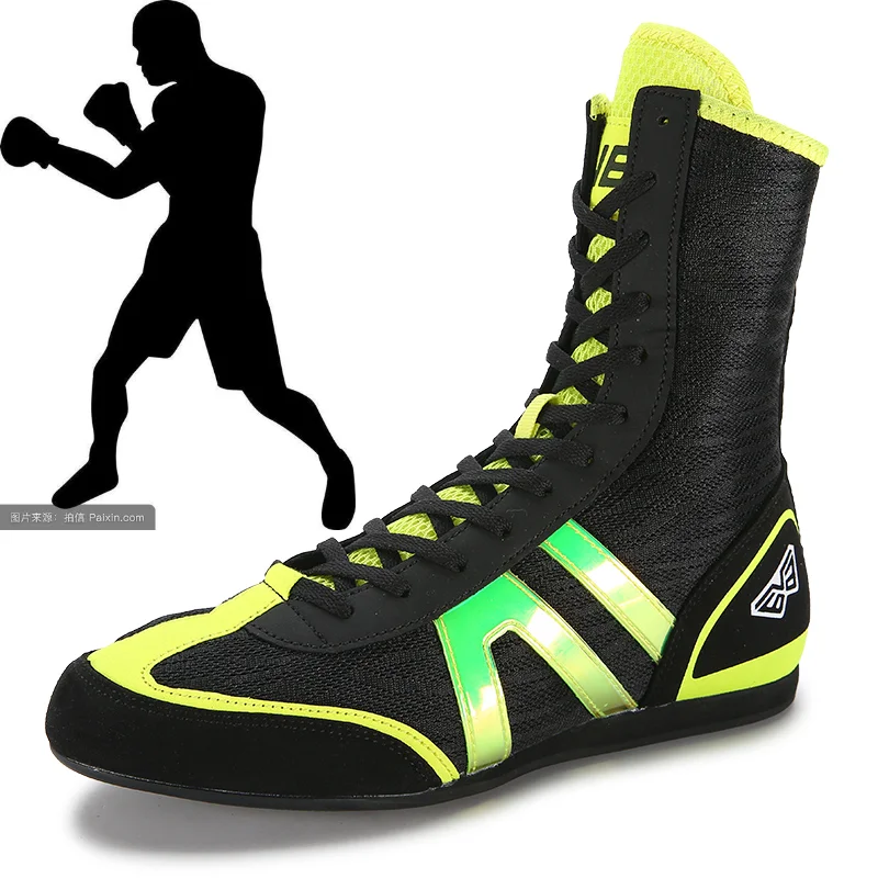 Men's Women's Boxing Wrestling Shoes Comfortable Outsole Breathable Fighting Sports Shoes Lace-up Boots Boxing Shoes Size 35-45