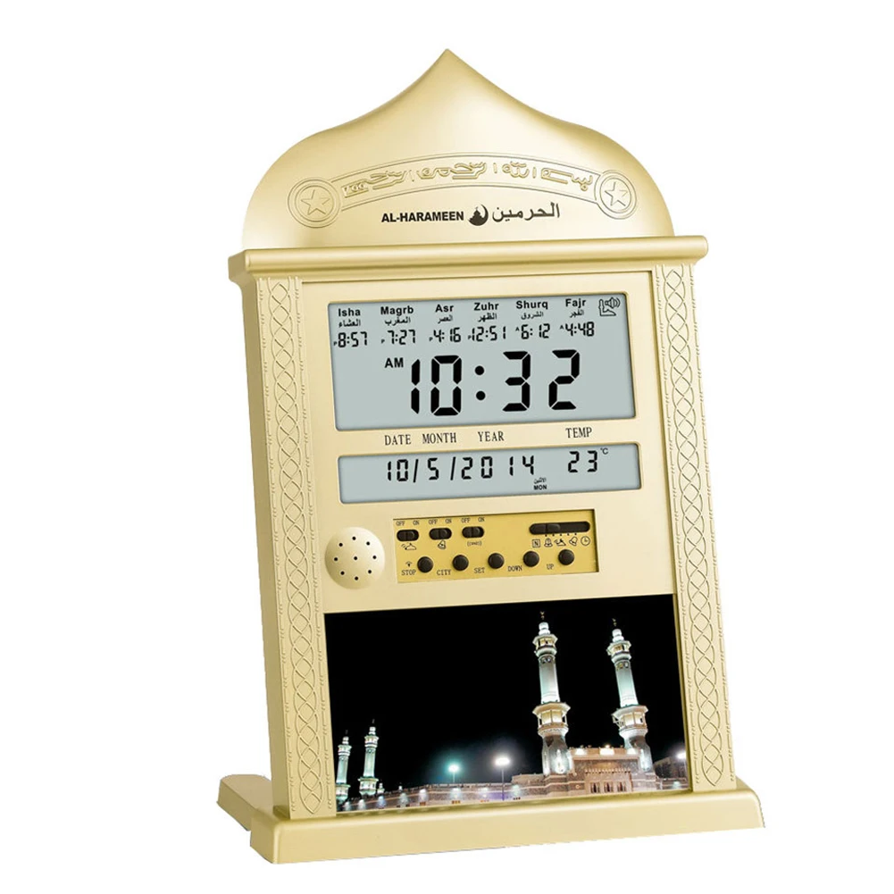 

Wall Clock Clock 330x205x27.2mm Alarm Azan Azan Calendar Home Decor Muslim Prayer Wall Clock Adjustable Prayer