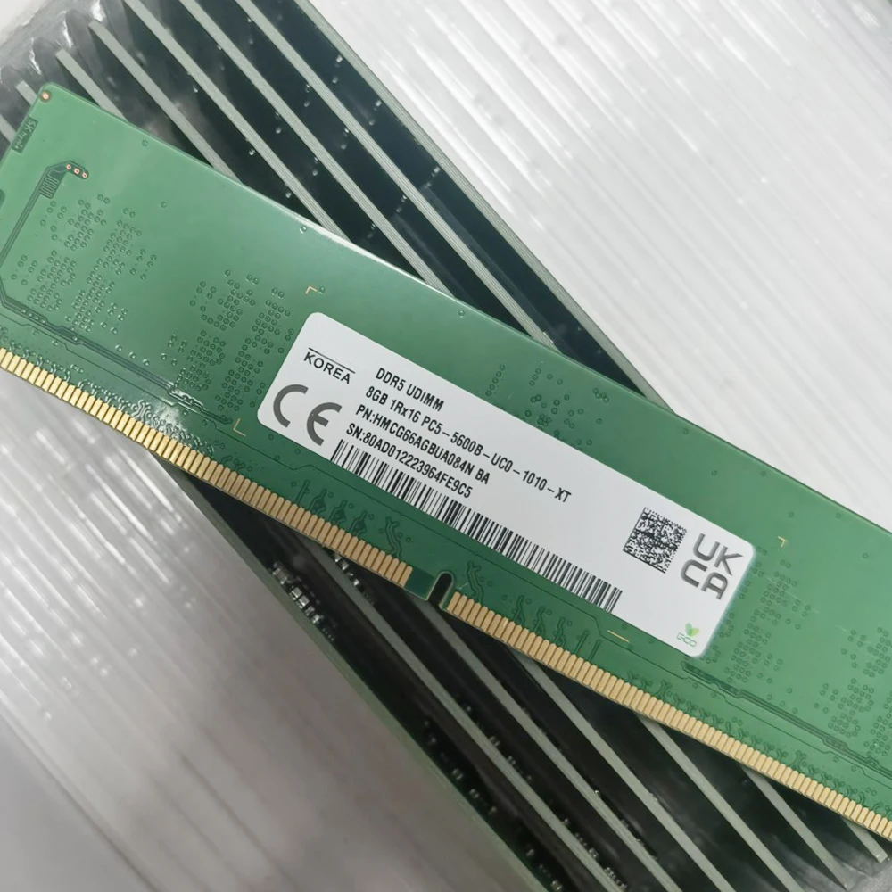 Mémoire RAM SK Hynix 8 Go DDR5 5600 MHz - PC5-44800 UDIMM 1RX16 - Neuf Garantie à Vie