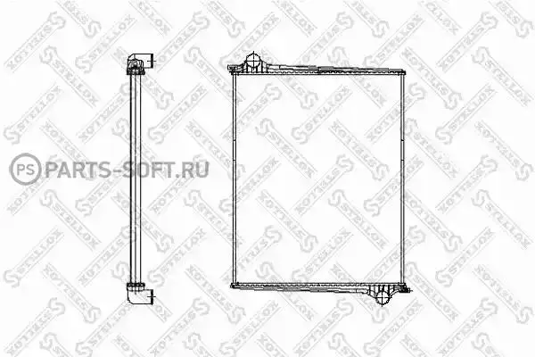 STELLOX 8103326SX 81-03326-SX_радиатор системы охлажден.с рамкой пласт./алюм.860x679x50 \Scania P