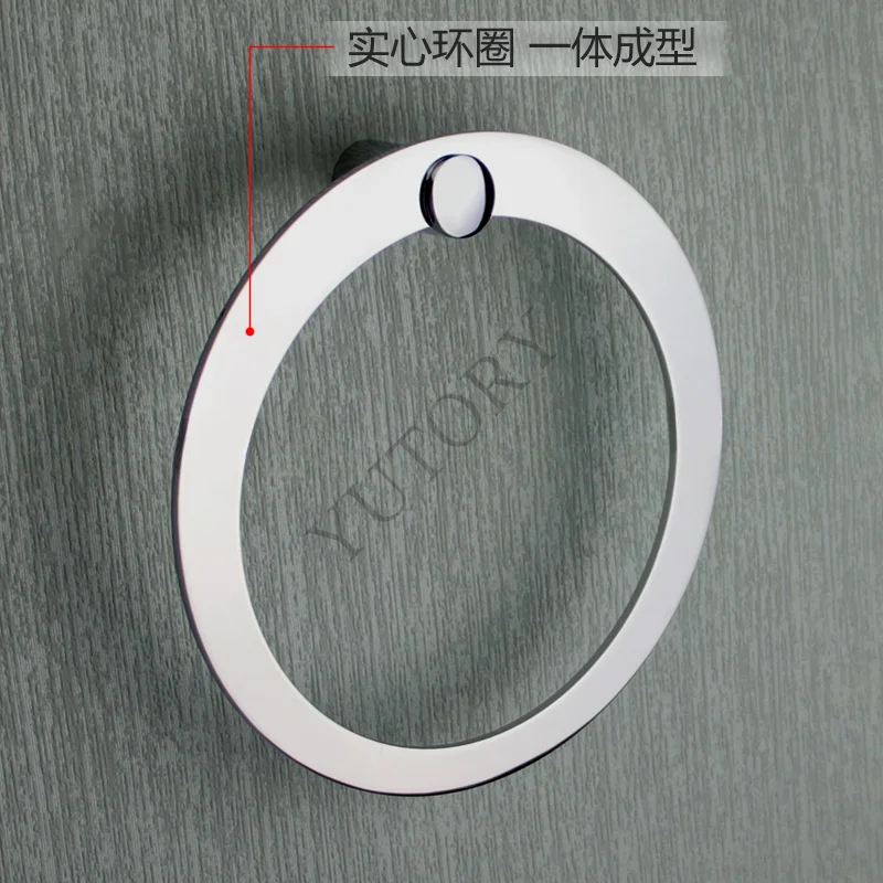 Solid copper towel ring, light luxury round towel holder bathroom