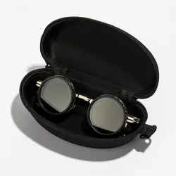 Adjustable UV400 Polarized Sunglasses with 9 - Level Dimming (Silver with Case)