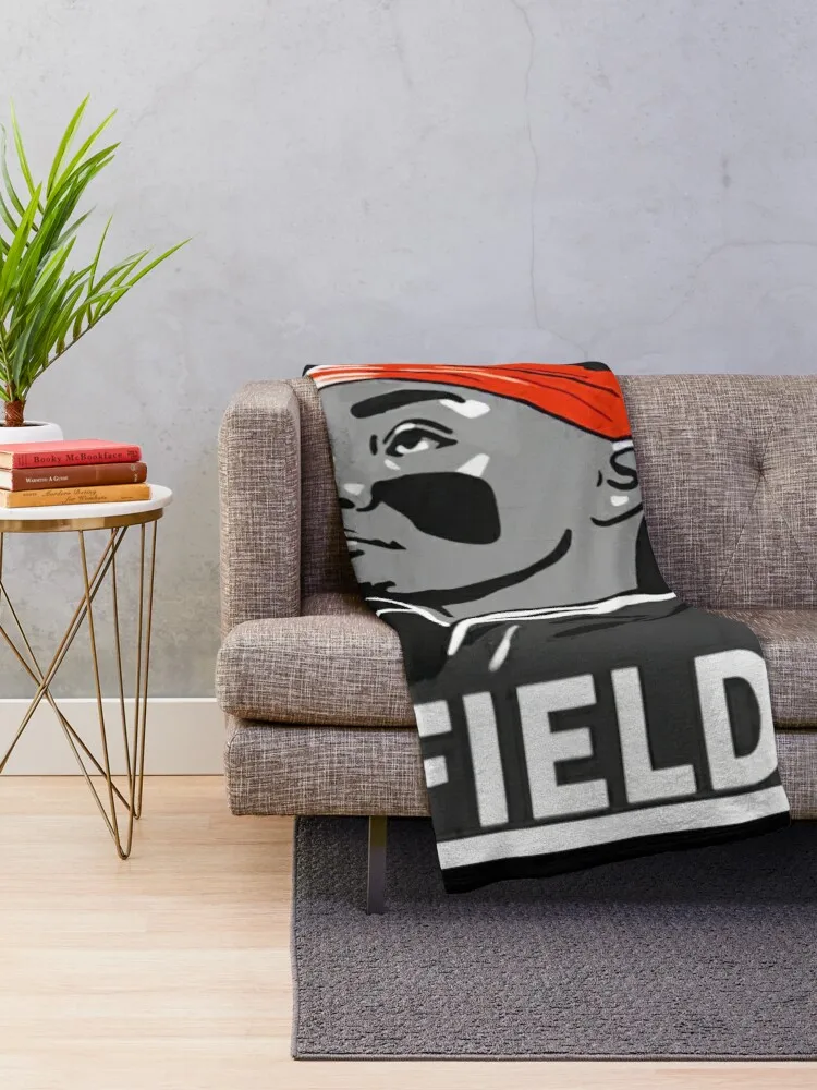 justin fields bears Throw Blanket Blanket For Sofa Furry Blankets