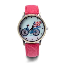 

Ethnic style bronze watch men retro bicycle watch PU belt men's watch