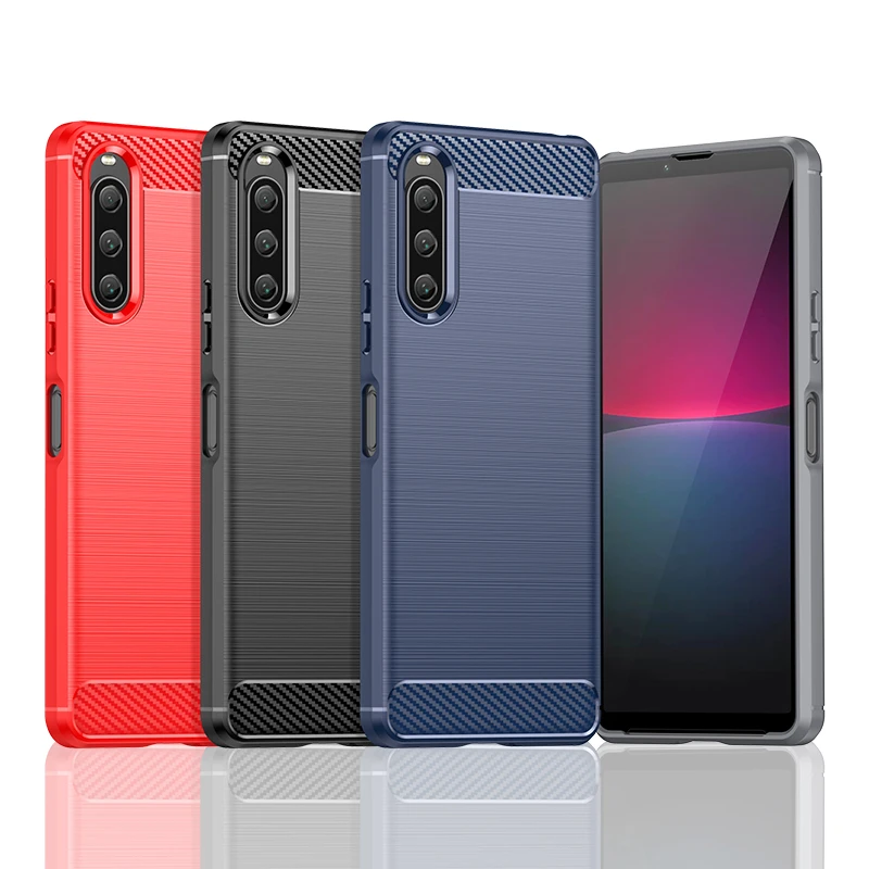 Per Cover Custodia Sony Xperia 10 V Per Sony Xperia 10 V Paraurti In Silicone Custodia Posteriore In Fibra Di Carbonio Per Sony Xperia 10 V 1 10 Iii C
