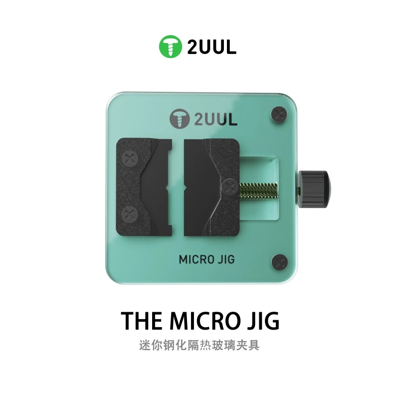 

2UUL The Micro JIG Tempered Glass Fixture Mainboard PCB Board CPU Chip IC Planting Tin Holder For Mobile Phone Repair Fixture