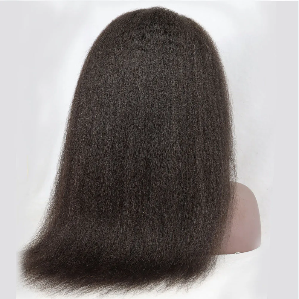 Parrucca in Capelli Umani Vergini Remy 100% | Capelli Lisci Afro Kinky a Densità Elevata | Frontale in pizzo HD trasparente dall'aspetto naturale - immagine 4
