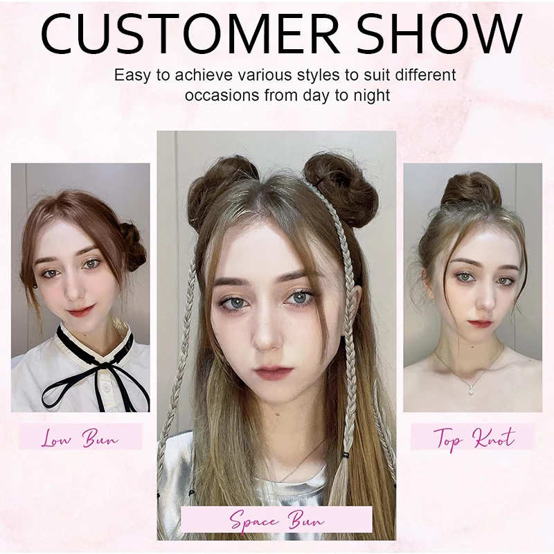 Hair Bun Extensions Short Ponytail Bun Hair Extensions Tousled Updo Bun Hairpieces With Elastic Rubber Band