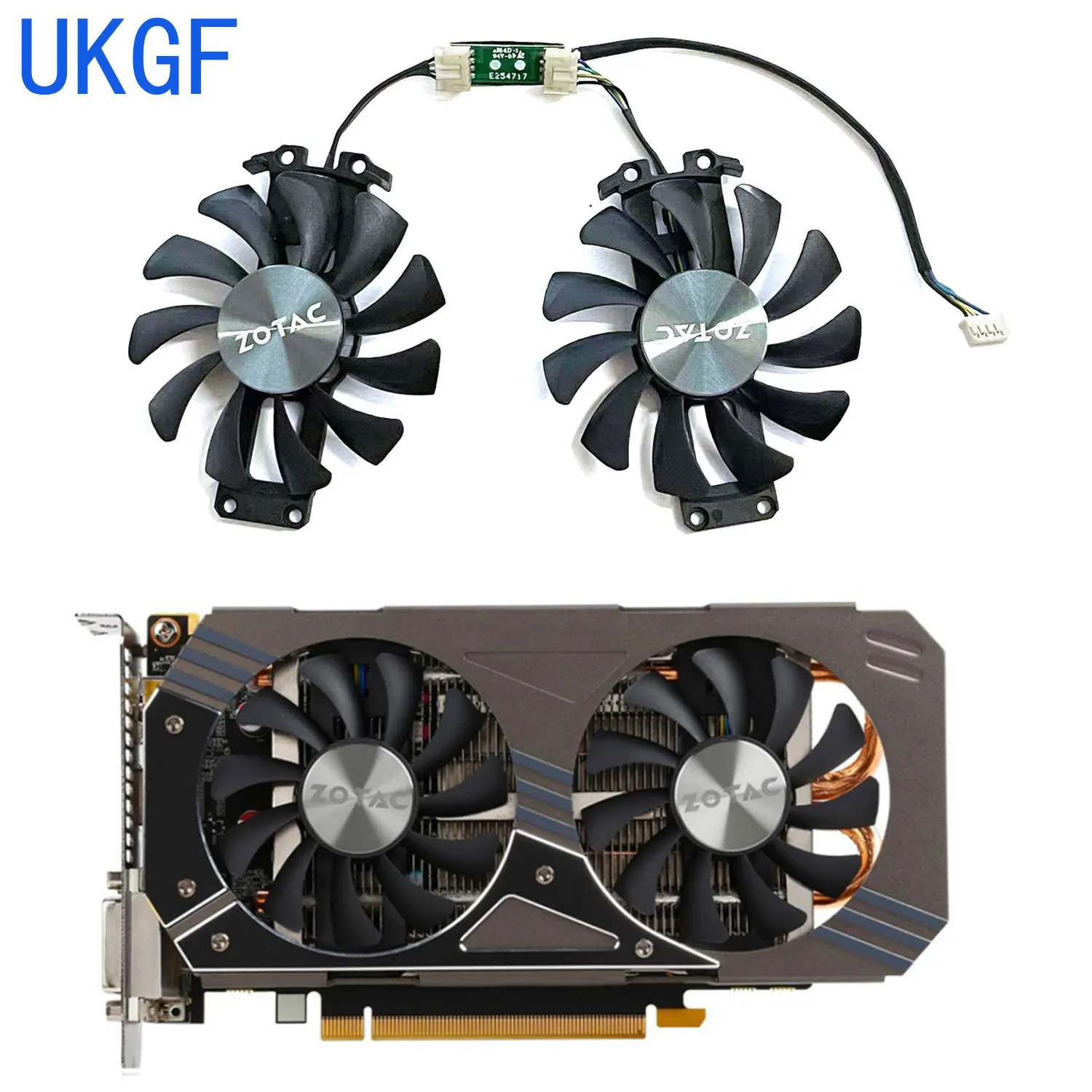 GPU Fan GA81S2U GAA8S2U 75mm 4Pin GTX 960 Cooler Fan For ZOTAC GTX960 4G PCI-EDC Graphics Video Card Cooling Fan