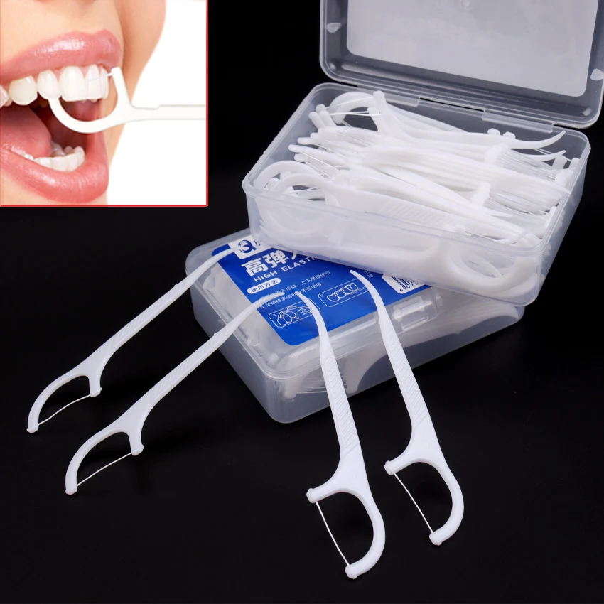 

100 шт., одноразовые палочки для чистки зубов