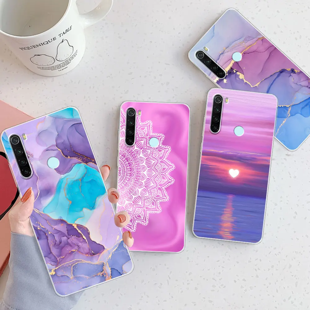 Mixroom - Cover Custodia Back case In TPU Silicone Morbido Per Xiaomi Redmi Note 8T Fantasia Occhio colorato acquarelli Q251