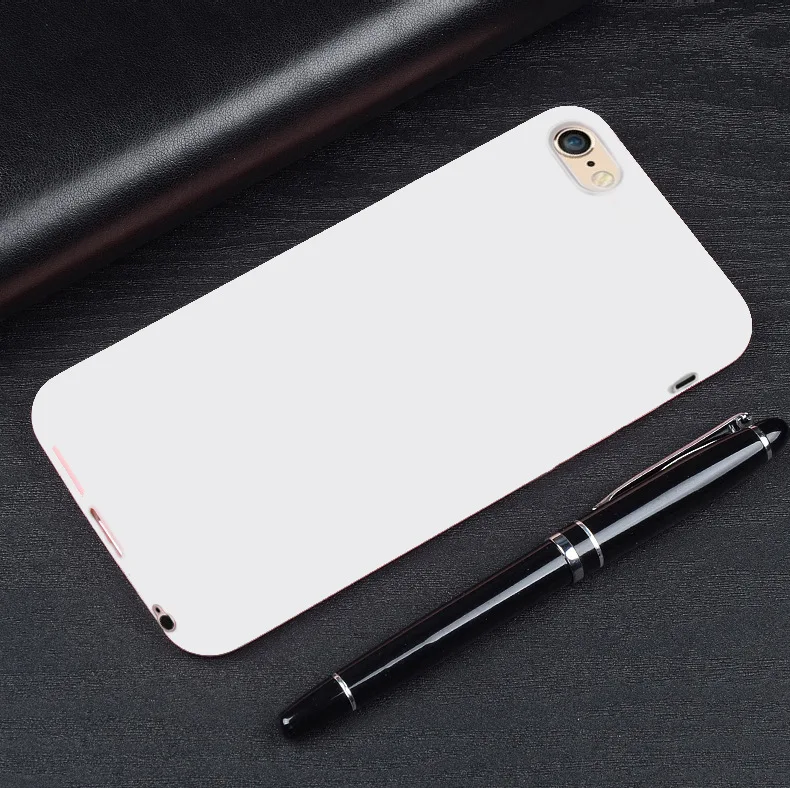 Ultrathin Soft TPU Candy Color Phone Case - Simple Solid Back Cover