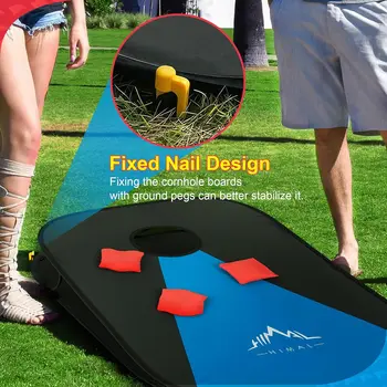 Collapsible Portable Corn Hole Boards With 8 Cornhole Bean Bags (3 X 2-Feet) 5