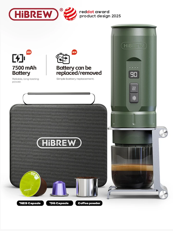 HiBREW H4C ポータブルエスプレッソメーカー ワイヤレス HiBREW H4C – Portable Espresso Maker with Detachable Battery