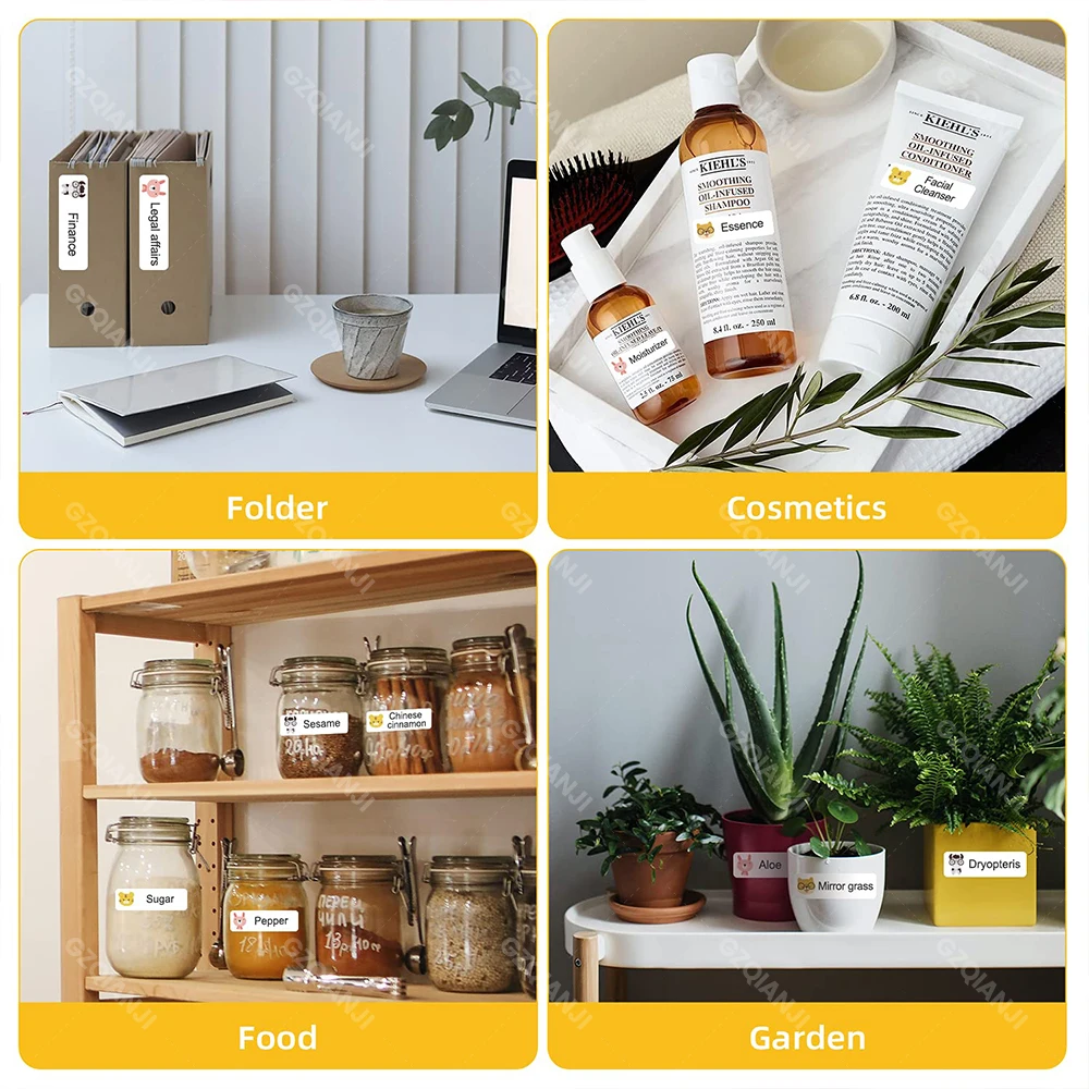 Waterproof Flower Pattern For Niimbot D110/D11/D101 Smart Portable Label Printer Thermal Label Paper Stickers Fast Printing